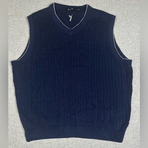 Cypress Links Sweater Vest Mens 2XL Cable Knit Pullover Golf Classic Preppy Club
